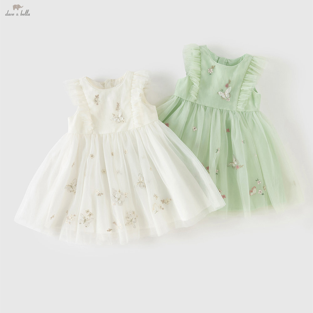 Summer Clothing Baby Girl - Vestido de Princesa em Renda Bordada
