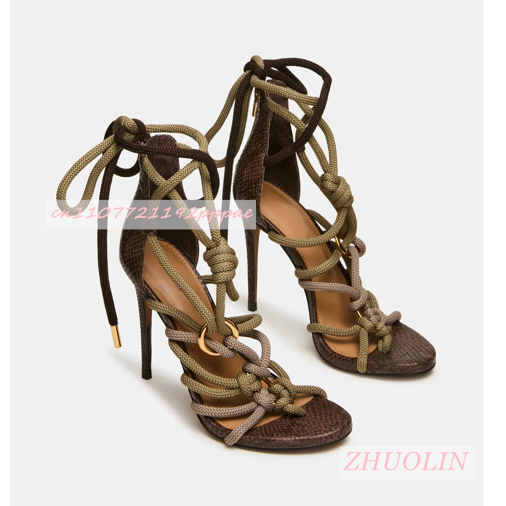 Summer Clothing Stores - Sandálias Femininas de Salto Alto com