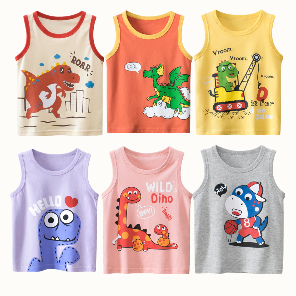 Coletes infantis de dinossauro - Summer Clothing Baby Girl avaliação e preço